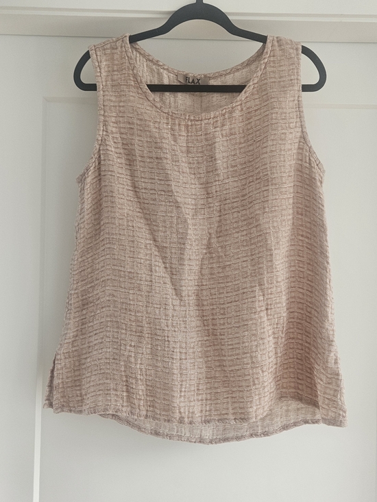 Flax Tops - FLAX Women’s Sleeveless Textured Tank Top - Blush Pink